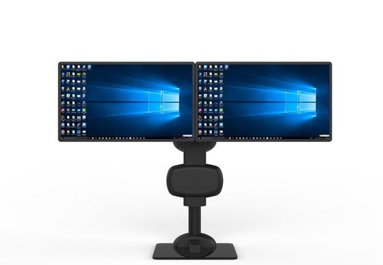 Elektrische Bewegung Dual Monitor Stand Arm zur Linderung von Nackenschmerzen