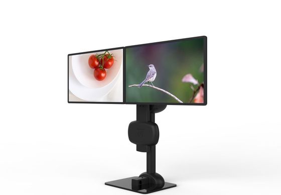 Elektrische Liftung Dreh-Doppel-Monitor-Stand zur Linderung von Nackenschmerzen
