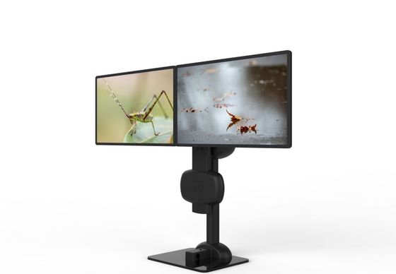 Automatisches Heben Dreh-Doppel-Monitor-Arm-Stand zur Linderung von Nacken- und Lendenenschmerzen