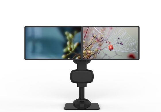Elektrische Lifting Rotation Dual Monitor Mount zur Linderung von Nackenschmerzen